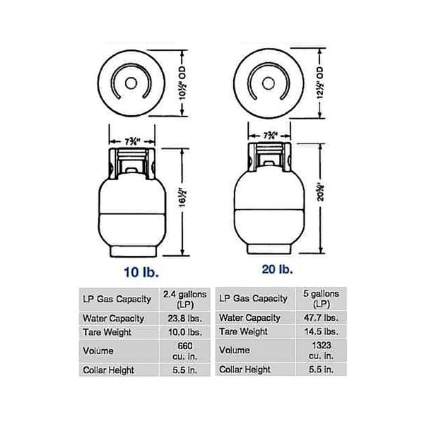 Trident Marine Aluminum LPG Cylinder