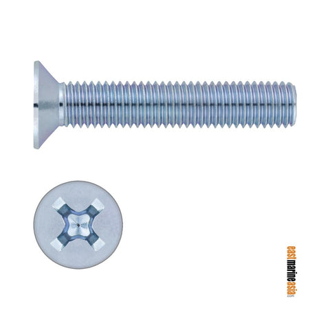 Stainless Steel 316 Machine Screw Counter Sunk Philips Flat Head (DIN 965)