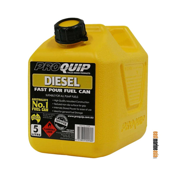 Pro Quip Yellow Plastic Diesel Fuel Can with Pourer