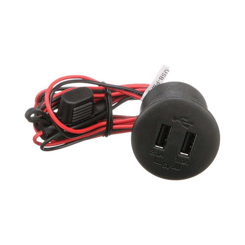 Seachoice Panel Mount Waterproof Dual USB Power Port