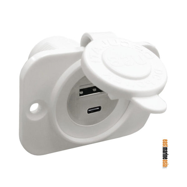 Osculati USB A + USB C Socket (Panel Mounting)