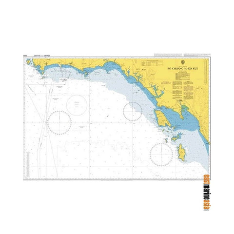 British Admiralty Nautical Chart #3966 Ko Chuang to Ko Kut