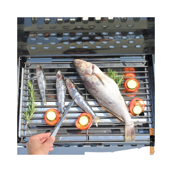 Eno Cook'N Boat Charcoal Grill BBQ (c/w Rail Mount & Cover)