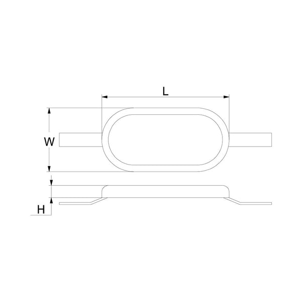 Martyr CM812125A Weld-on Hull Anode - Aluminium