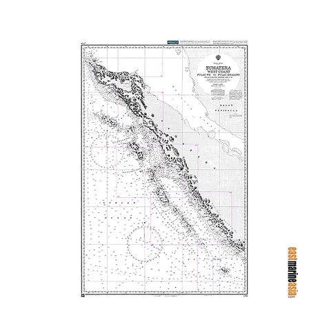 British Admiralty Nautical Chart #2760 Sumatera West Coast Pulau We to Pulau Enggano
