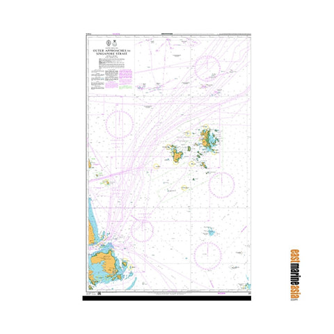 British Admiralty Nautical Chart #2869 Outer Approaches to Singapore Strait